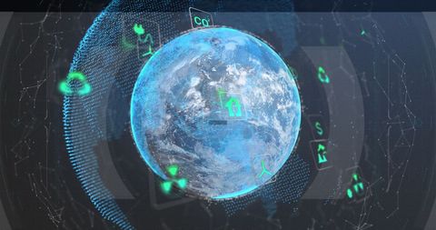Futuristic Global Connectivity with Digital World Hologram - Download Free Stock Images Pikwizard.com