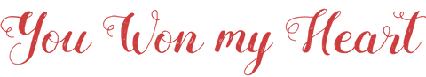Romantic text design 'you won my heart' transparent graphics