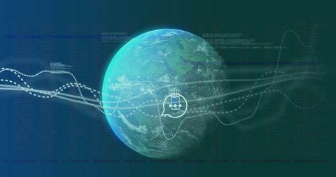 Digital Data Flow Around Earth Representing Global Connectivity - Download Free Stock Images Pikwizard.com