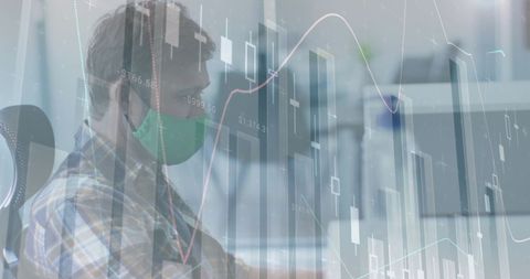 Masked Businessman Analyzing Complex Financial Data in Office - Download Free Stock Images Pikwizard.com