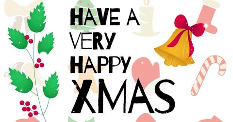 Festive Christmas Greetings Card Design with Decor Elements