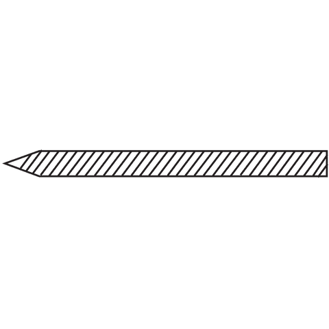 Black Striped Pencil Illustration on Transparent Background