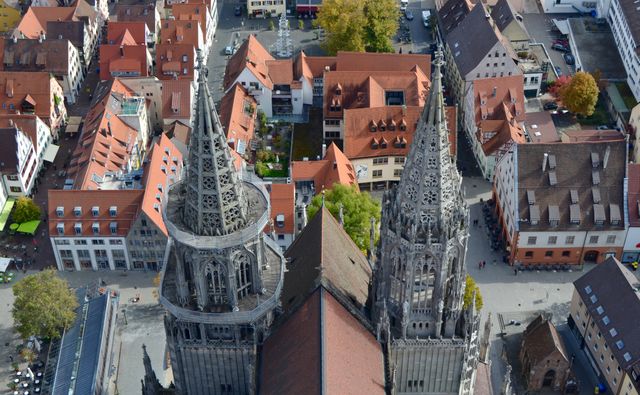 Aerial View of Ulm Minster and Surrounding Buildings in Germany - Download Free Stock Images Pikwizard.com