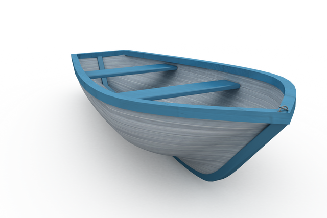 Transparent Wooden Boat with Blue and White Paint - Download Free Stock Videos Pikwizard.com