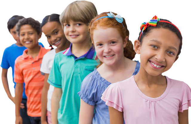 Group of Diverse and Happy Children in a Transparent Background - Download Free Stock Videos Pikwizard.com