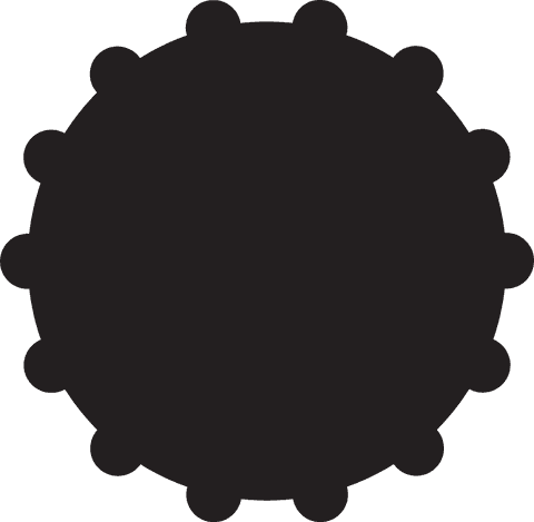 Black Circle With Protrusions On Transparent Background - Download Free Stock Videos Pikwizard.com