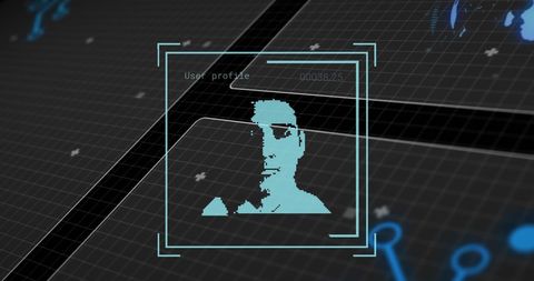 High-Tech Facial Recognition Interface and Digital Data Visualization - Download Free Stock Images Pikwizard.com