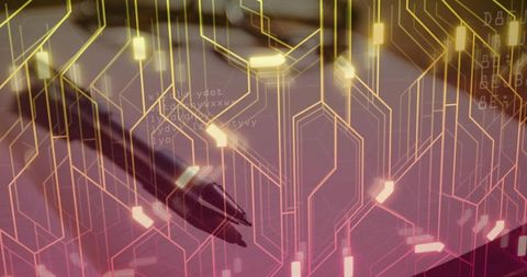 Technology and creativity: pen interacting with digital circuit