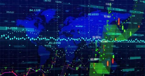 Global Data Visualization with World Map and Networking - Download Free Stock Images Pikwizard.com