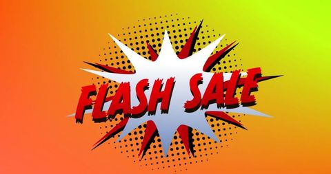 Vibrant Flash Sale Comic-Style Explosion Graphic