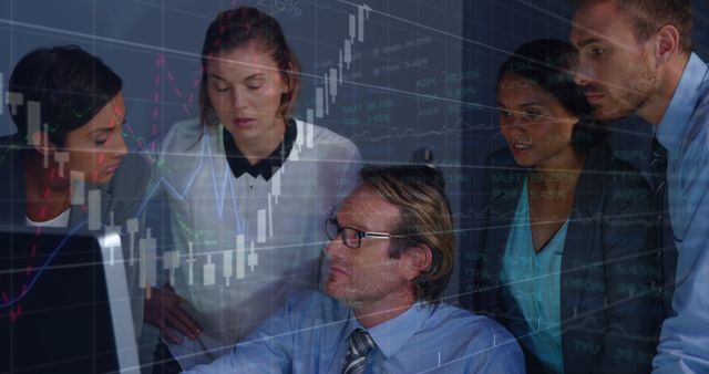 Business Team Analyzing Stock Market Data on Digital Interface - Download Free Stock Images Pikwizard.com