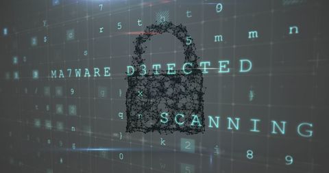 Digital Security Concept with Code and Padlock Motif - Download Free Stock Images Pikwizard.com