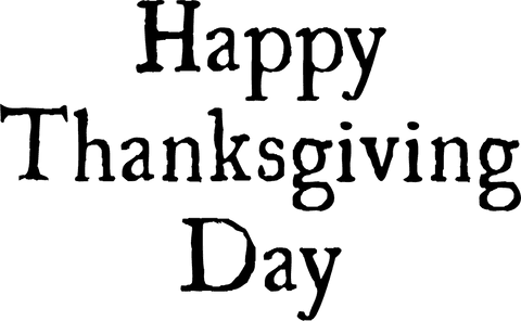 Thanksgiving celebration text over transparent background