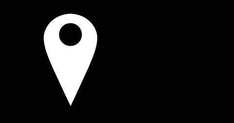 Minimalist Location Pin Icon on Black Background - Download Free Stock Images Pikwizard.com