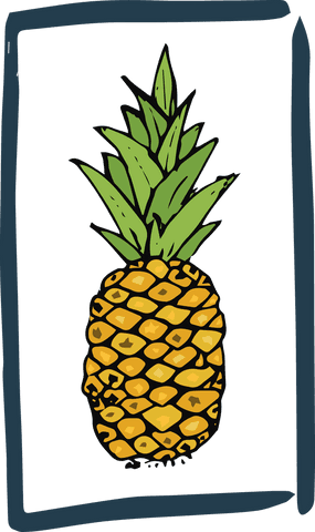 Transparent Background Pineapple Illustration Close-Up - Download Free Stock Videos Pikwizard.com