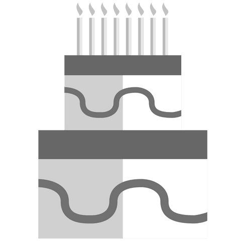 monochromatic birthday cake with candles on transparent background - Download Free Stock Videos Pikwizard.com