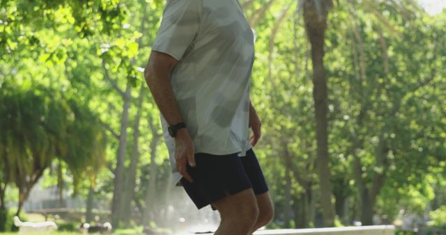 Active Male Exercising Outdoors on Sunny Day - Download Free Stock Images Pikwizard.com