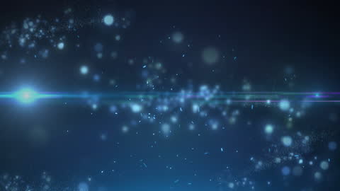 Magic Sparkling Spots on Blue Background