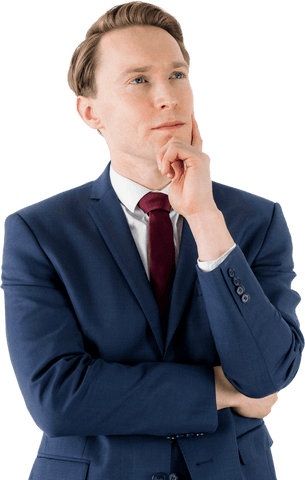 thoughtful transparent businessman contemplating problems - Download Free Stock Videos Pikwizard.com