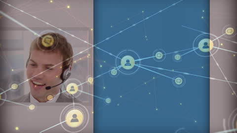 Digital Network of Connected Professionals in Virtual Meeting