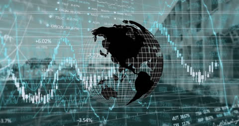 Globe Over Financial Data with Virtual Reality Interface