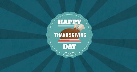 Thanksgiving Celebration Graphic with Festive Turkey Design