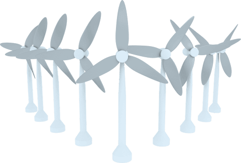 transparent wind turbine array digital png for eco-friendly design - Download Free Stock Videos Pikwizard.com