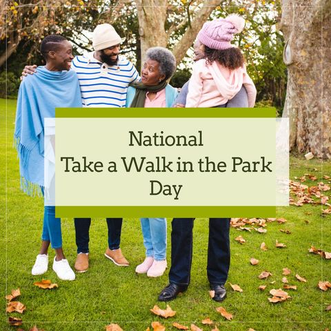 Multigenerational Family Enjoying a Walk in the Park - Download Free Stock Templates Pikwizard.com