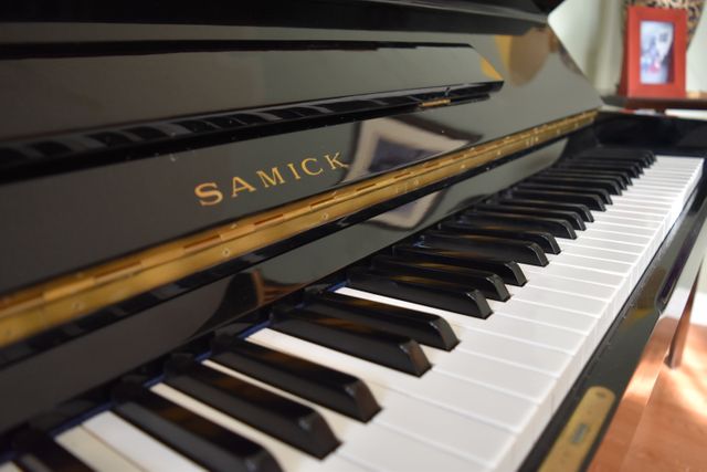 Close-Up of Elegant Black Piano Keys in Natural Light - Download Free Stock Photos Pikwizard.com