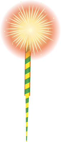 stylized firework rocket with orange burst on transparent background - Download Free Stock Videos Pikwizard.com