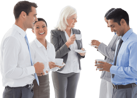 transparent business team enjoying coffee and conversation - Download Free Stock Videos Pikwizard.com