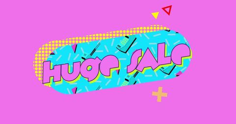 Vibrant Huge Sale Promotions on Pink and Turquoise - Download Free Stock Images Pikwizard.com