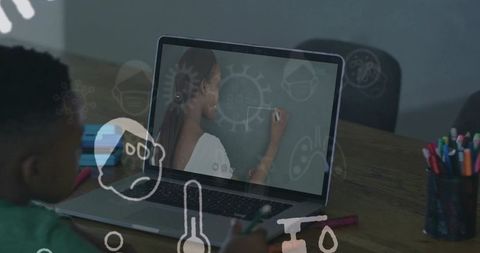 Online Learning for Kids with Health Awareness Concepts Overlay