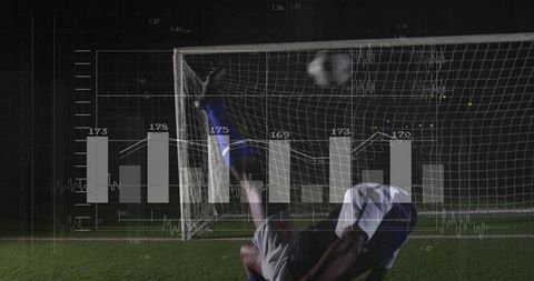 Dynamic Soccer Bicycle Kick with Sports Analytics Overlay