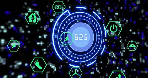 digital interface with futuristic data scanning design - Download Free Stock Images Pikwizard.com