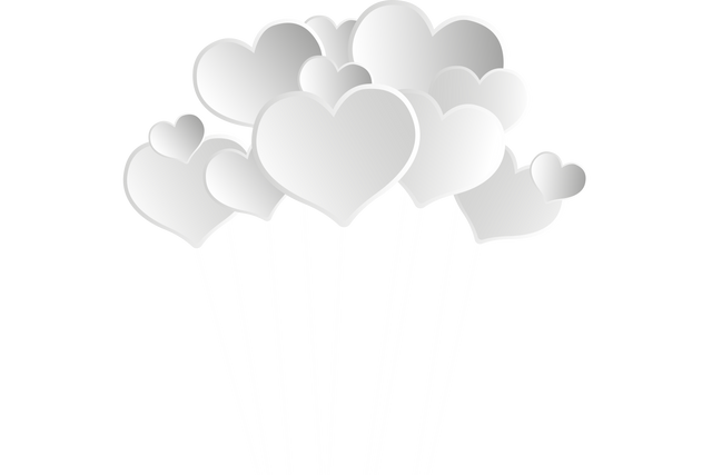 White Heart Shaped Balloons Illustrations on Transparent Background Symbolizing Love - Download Free Stock Videos Pikwizard.com