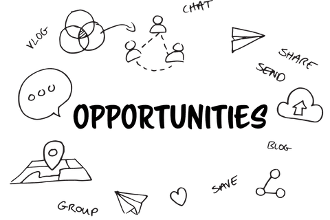 Opportunities Text Vector with Transparent Icons on Communication - Download Free Stock Videos Pikwizard.com