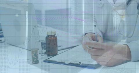 Medical technology and data privacy concept in healthcare