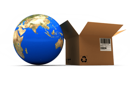 transparent earth and open cardboard box with recycling symbol - Download Free Stock Videos Pikwizard.com