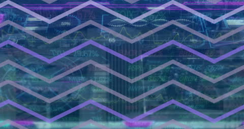 Purple Financial Data Overlay in Warehouse Environment