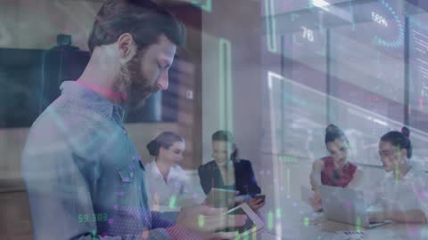 Diverse Business Team Engaged in Digital Technology