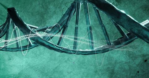 Digital Data Over DNA Strand in Futuristic Green - Download Free Stock Images Pikwizard.com