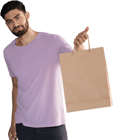 Transparent Male Shopper Holding Reusable Paper Bag - Download Free Stock Videos Pikwizard.com