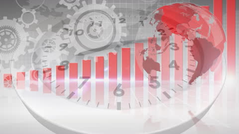 Abstract Global Business and Data Analytics Concept Art