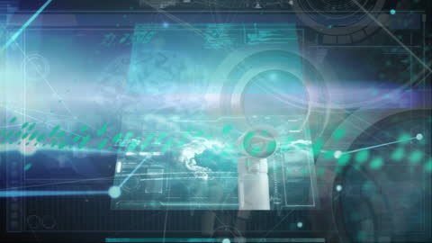 Futuristic Data Processing with Abstract Digital Elements