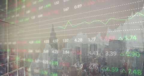 Digital Financial Graphs Overlaying Urban Cityscape Management - Download Free Stock Images Pikwizard.com
