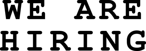 Transparent we are hiring text illustration for employment ads