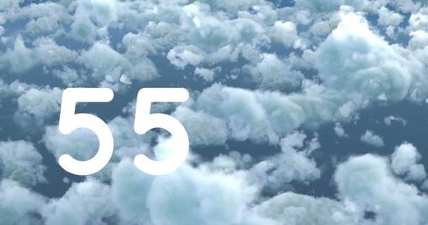 Counting Numbers Over Fluffy Clouds Digital Concept Art - Download Free Stock Images Pikwizard.com
