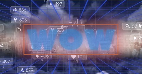 Wow impact in digital social media cityscape