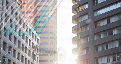 Abstract Financial Data Visualization with Urban Buildings